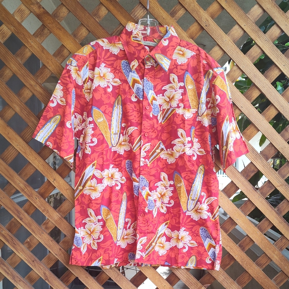 Mens Aloha Style Camp Shirt, 100% Cotton